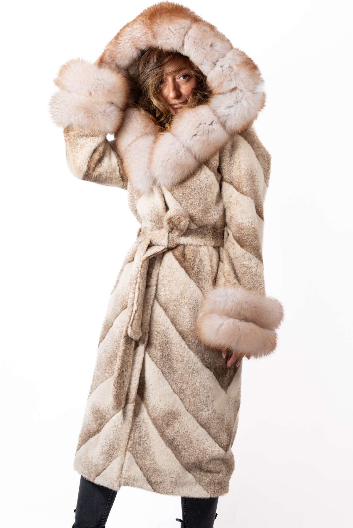 Women's exclusive alpaca coat Liana
