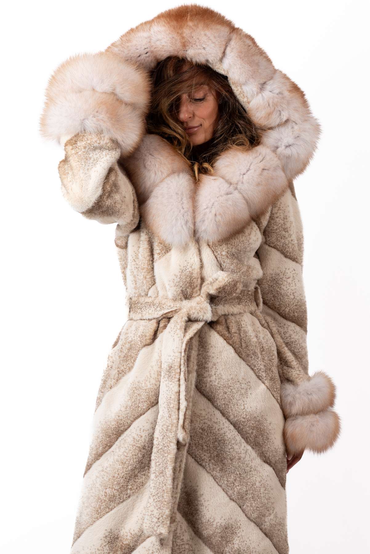 Women's exclusive alpaca coat Liana