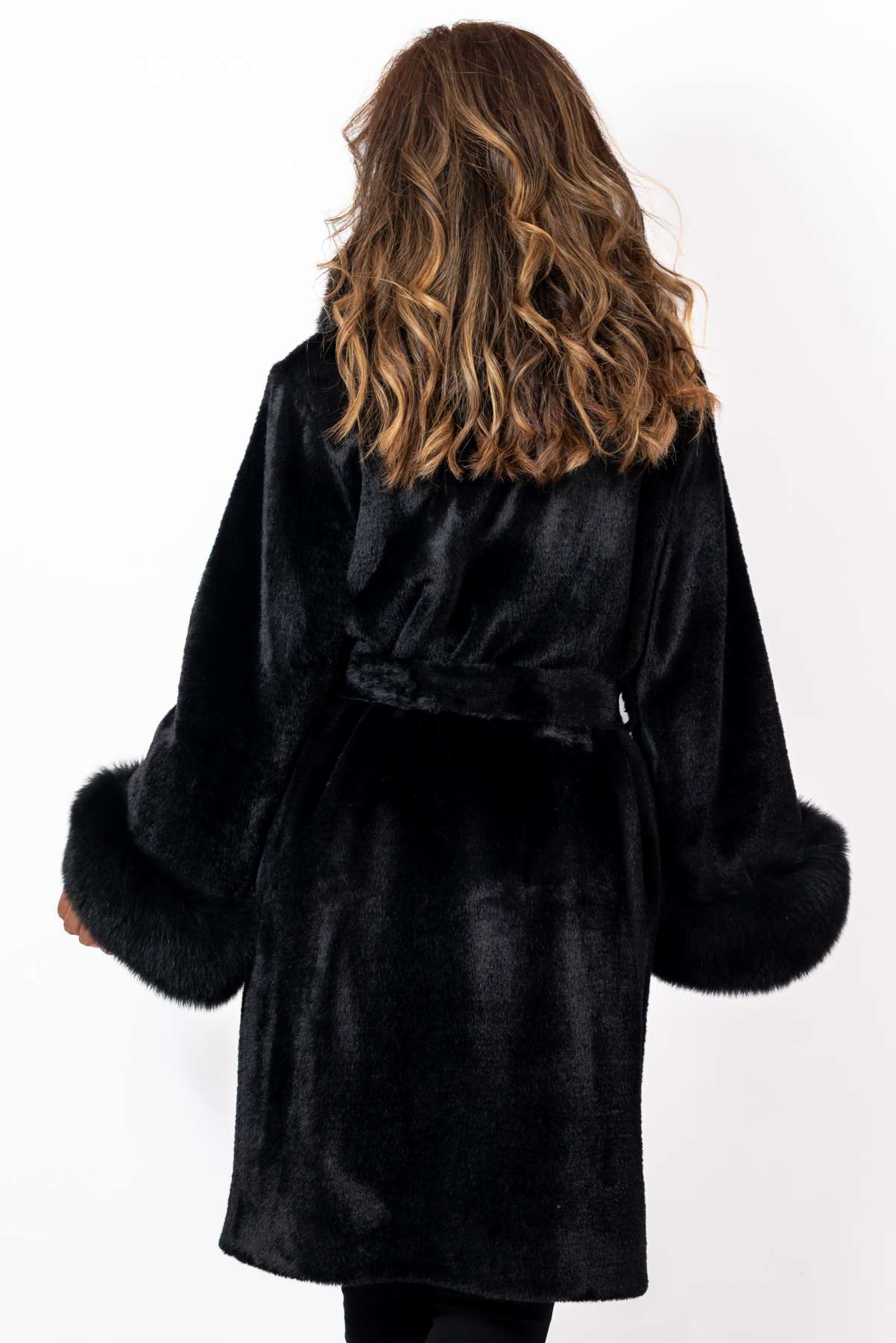 Women's exclusive alpaca coat Ava Black