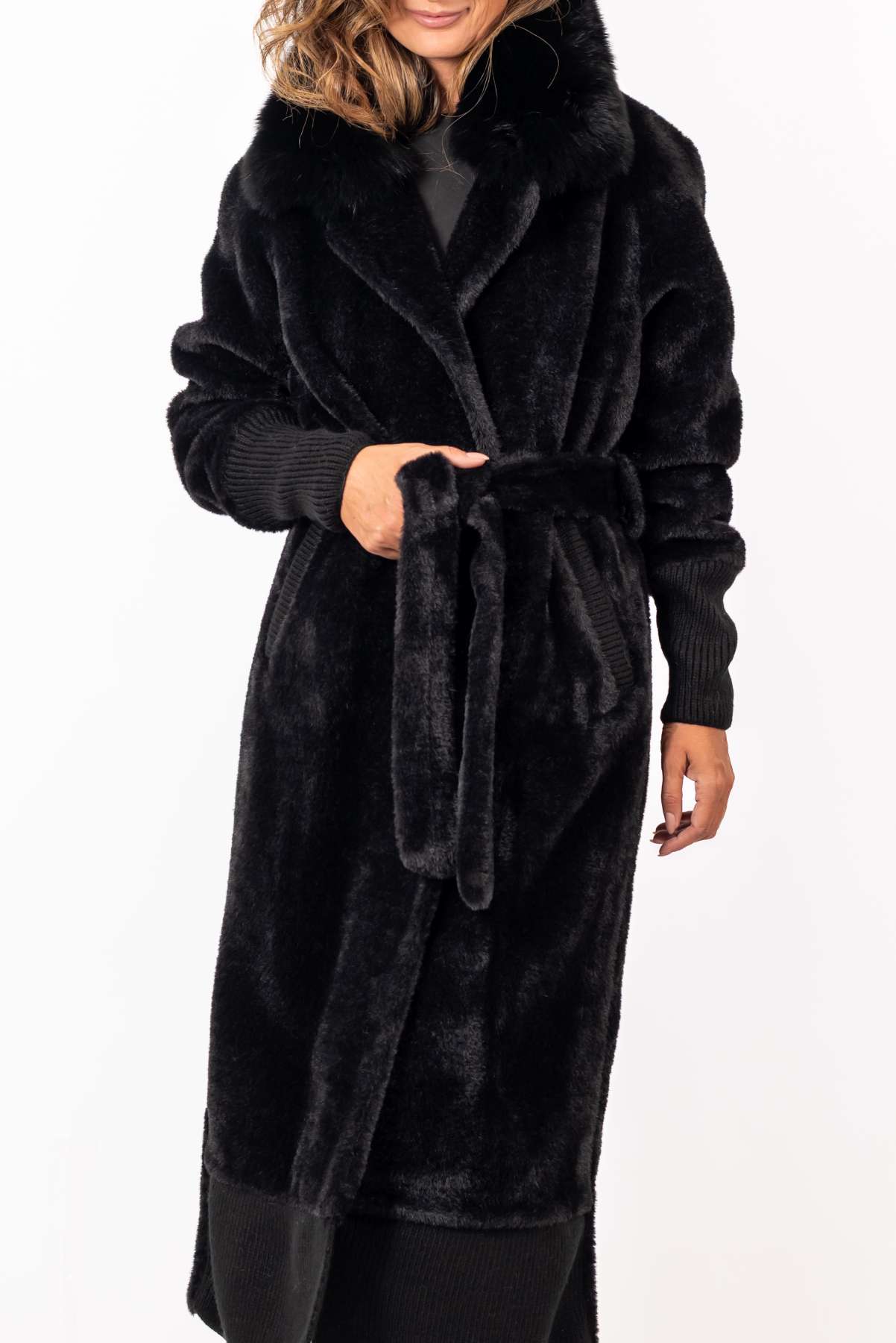 Women's exclusive alpaca coat Elisaveta