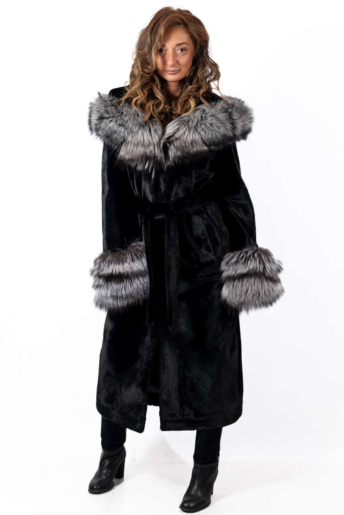 Women's exclusive alpaca coat Liana Black