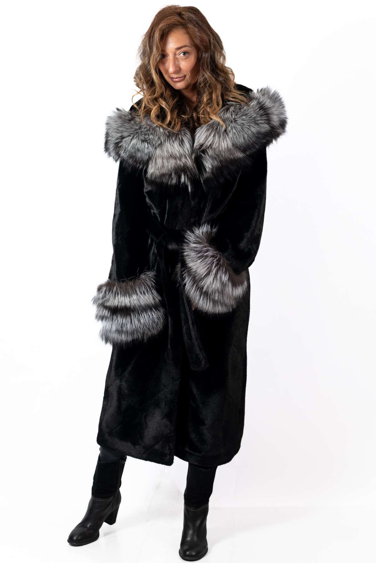 Women's exclusive alpaca coat Liana Black