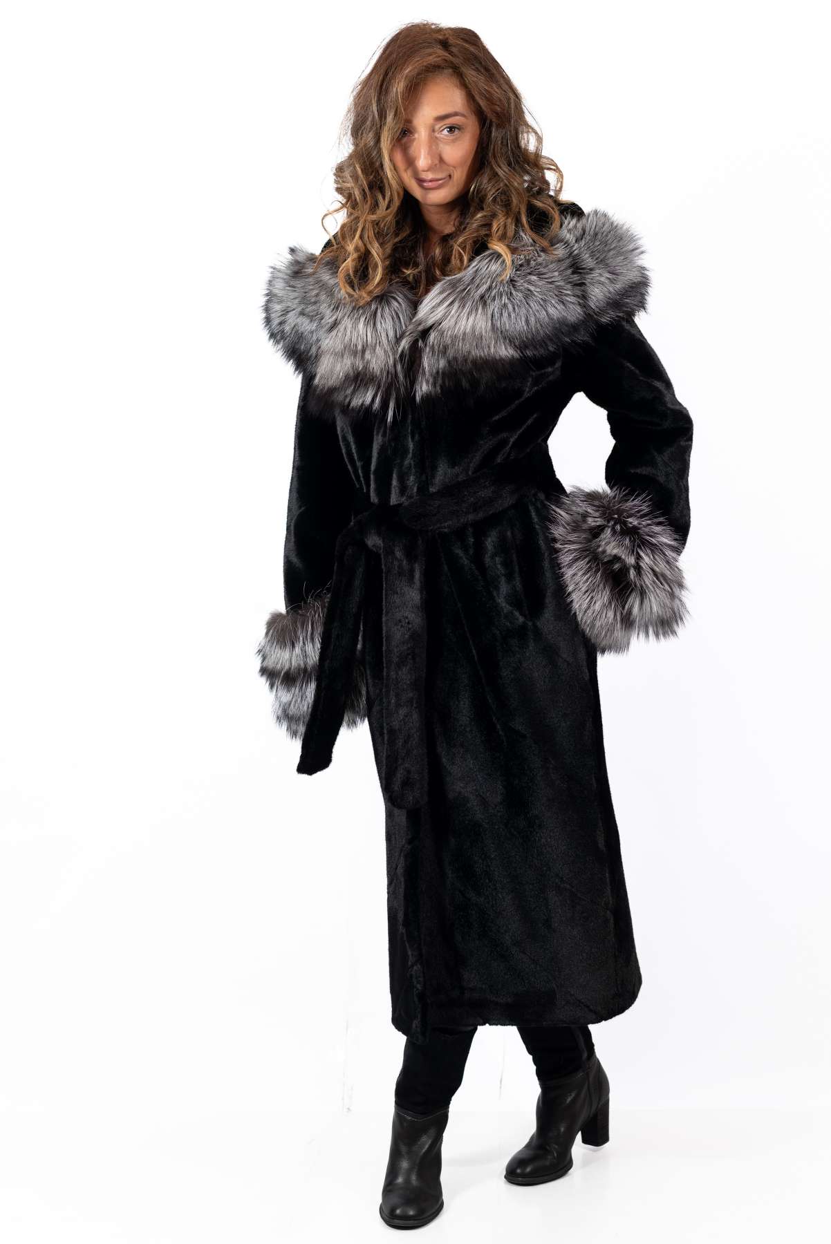 Women's exclusive alpaca coat Liana Black