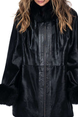 Women's exclusive coat from Pony Boryana Black