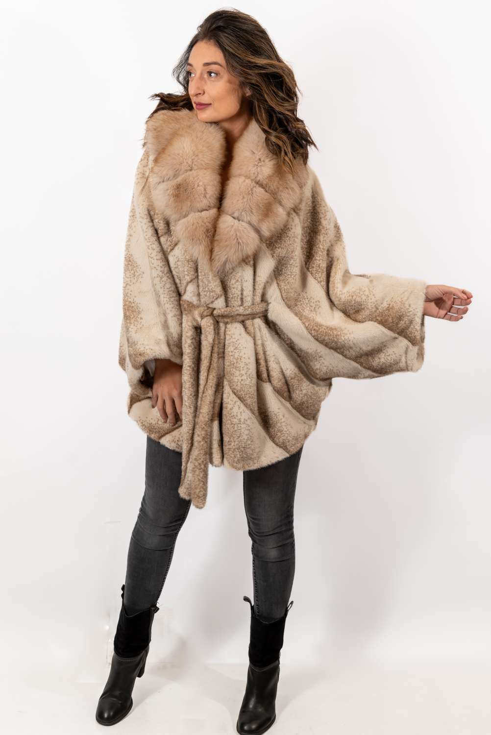 Women's exclusive Alpaca coat Charlotte Melange