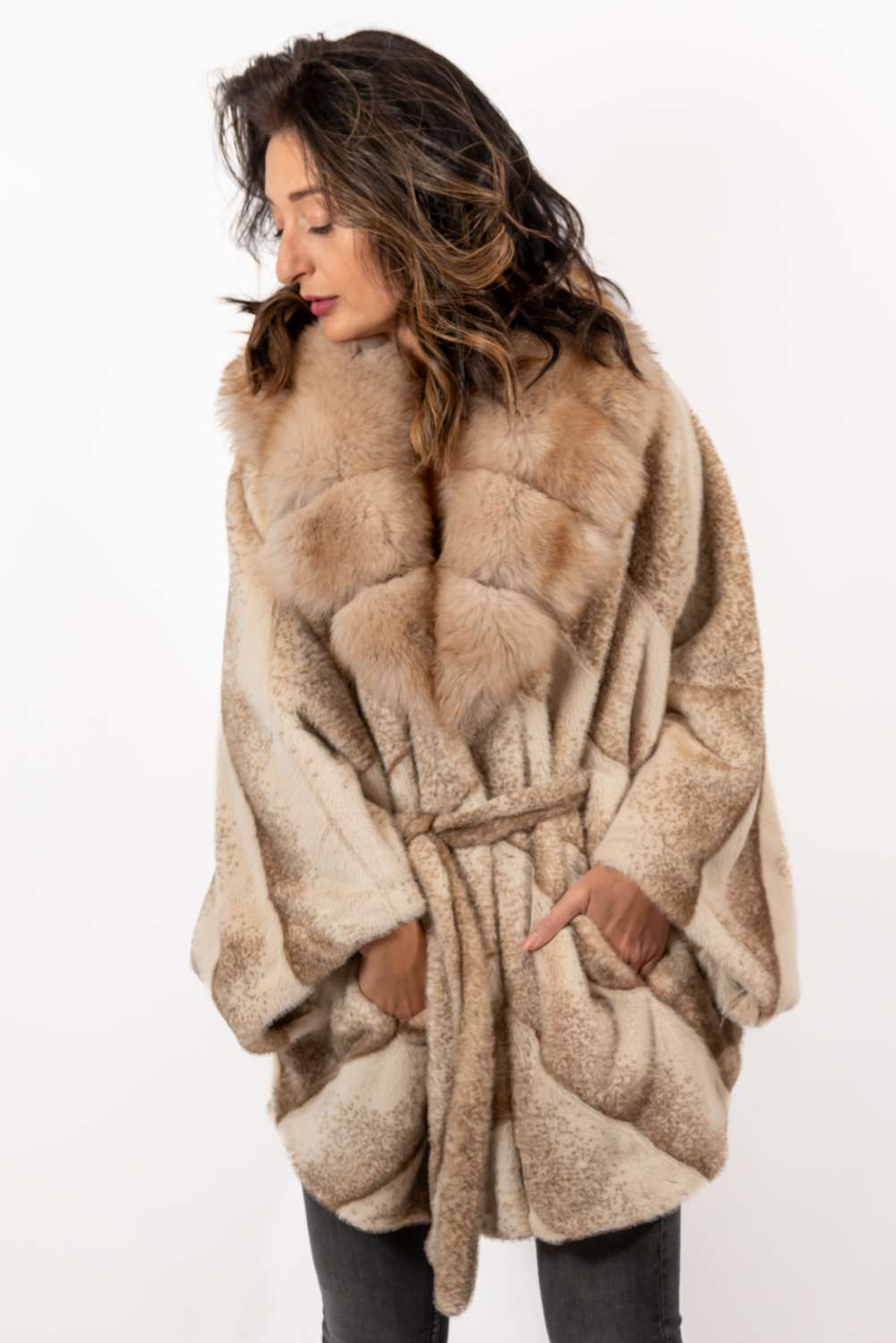 Women's exclusive Alpaca coat Charlotte Melange