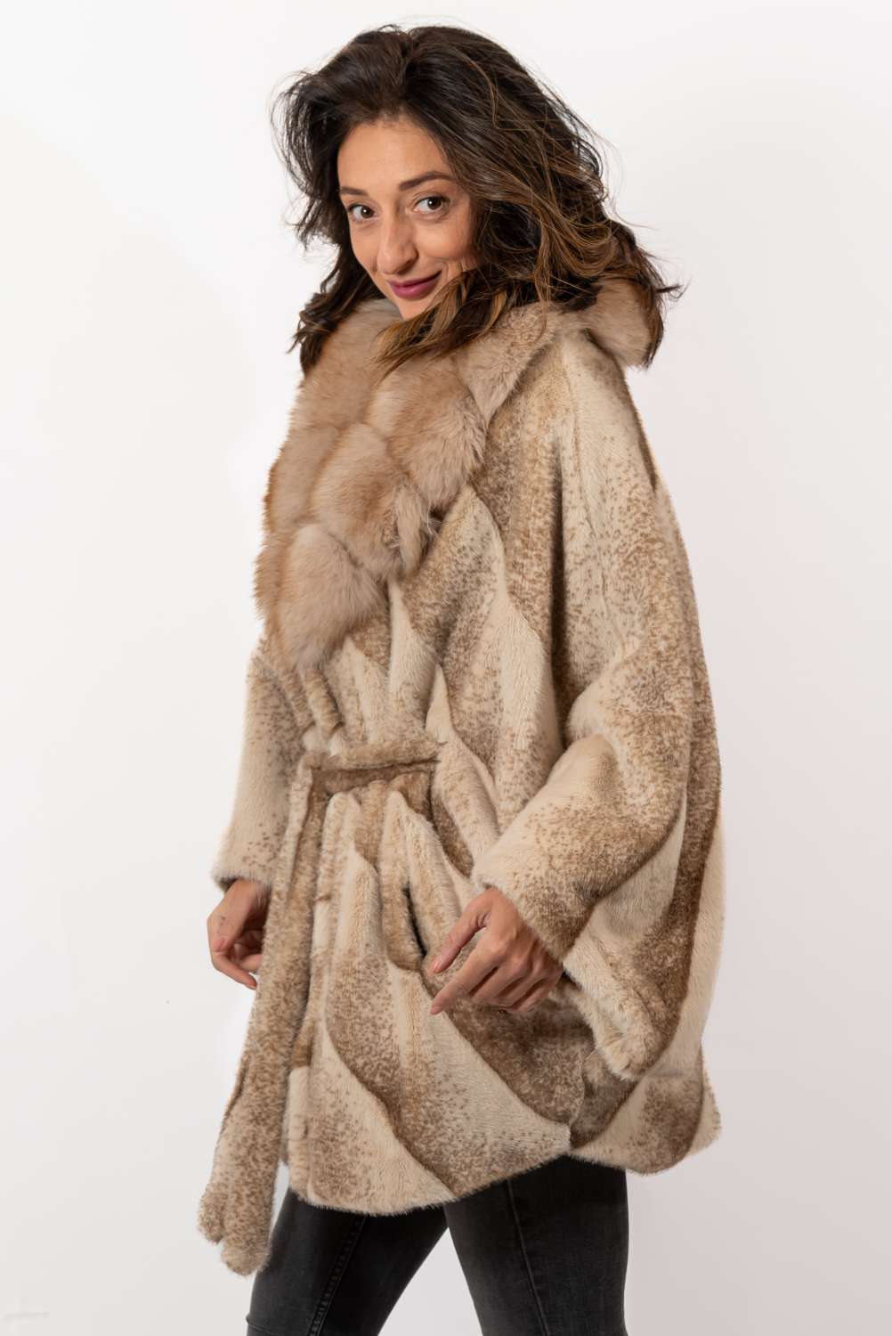 Women's exclusive Alpaca coat Charlotte Melange