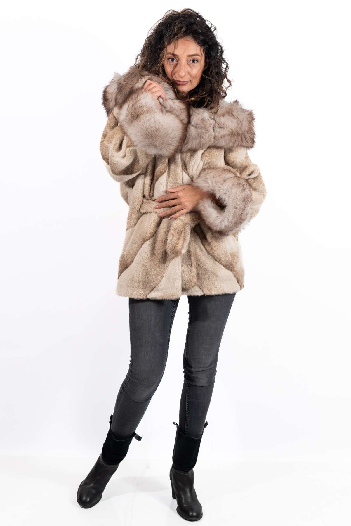 Women's exclusive alpaca coat Jasmine Melange