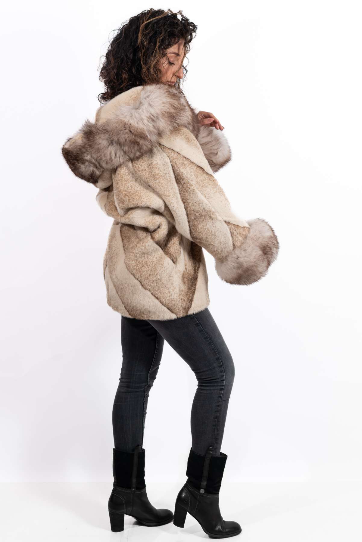 Women's exclusive alpaca coat Jasmine Melange