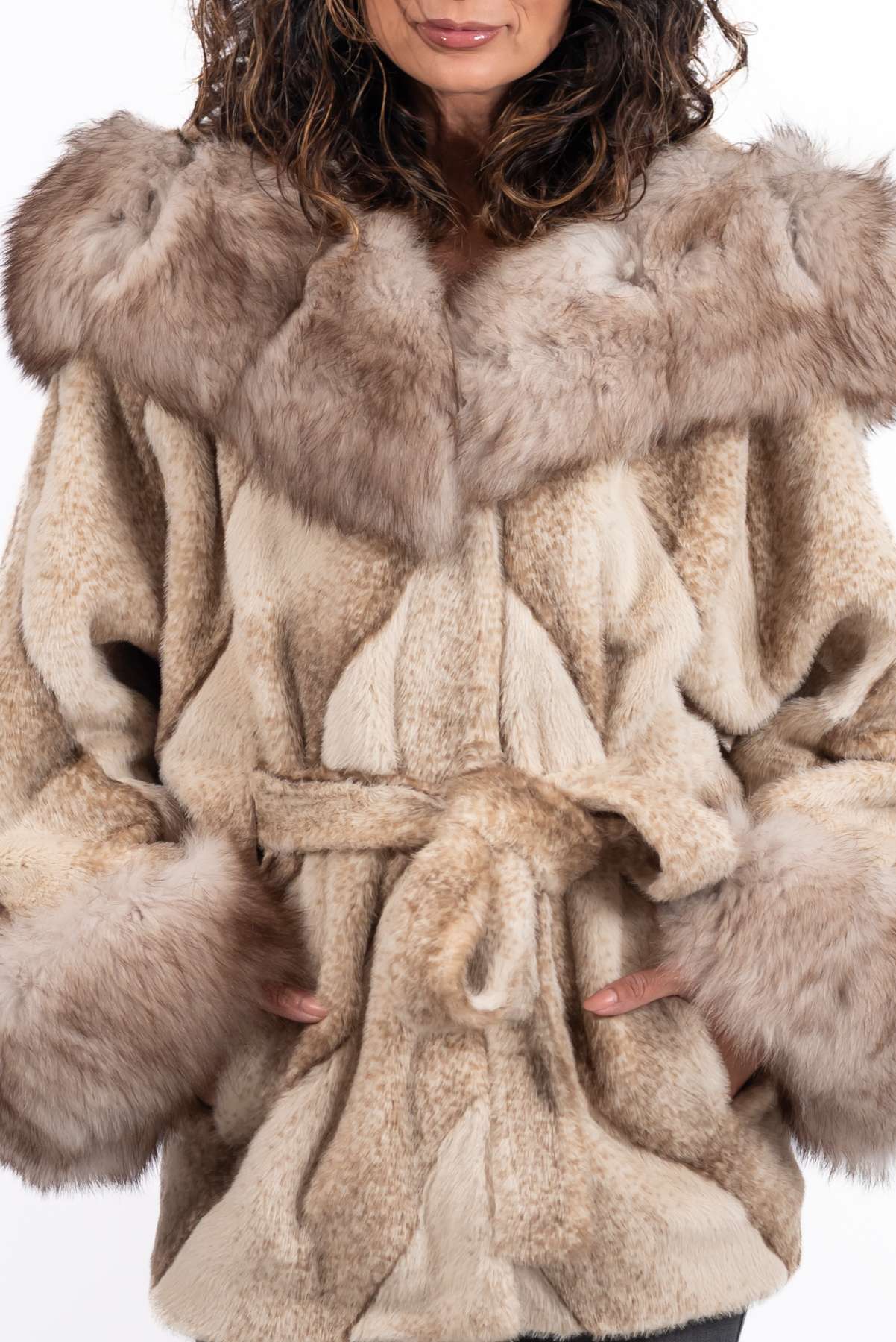 Women's exclusive alpaca coat Jasmine Melange
