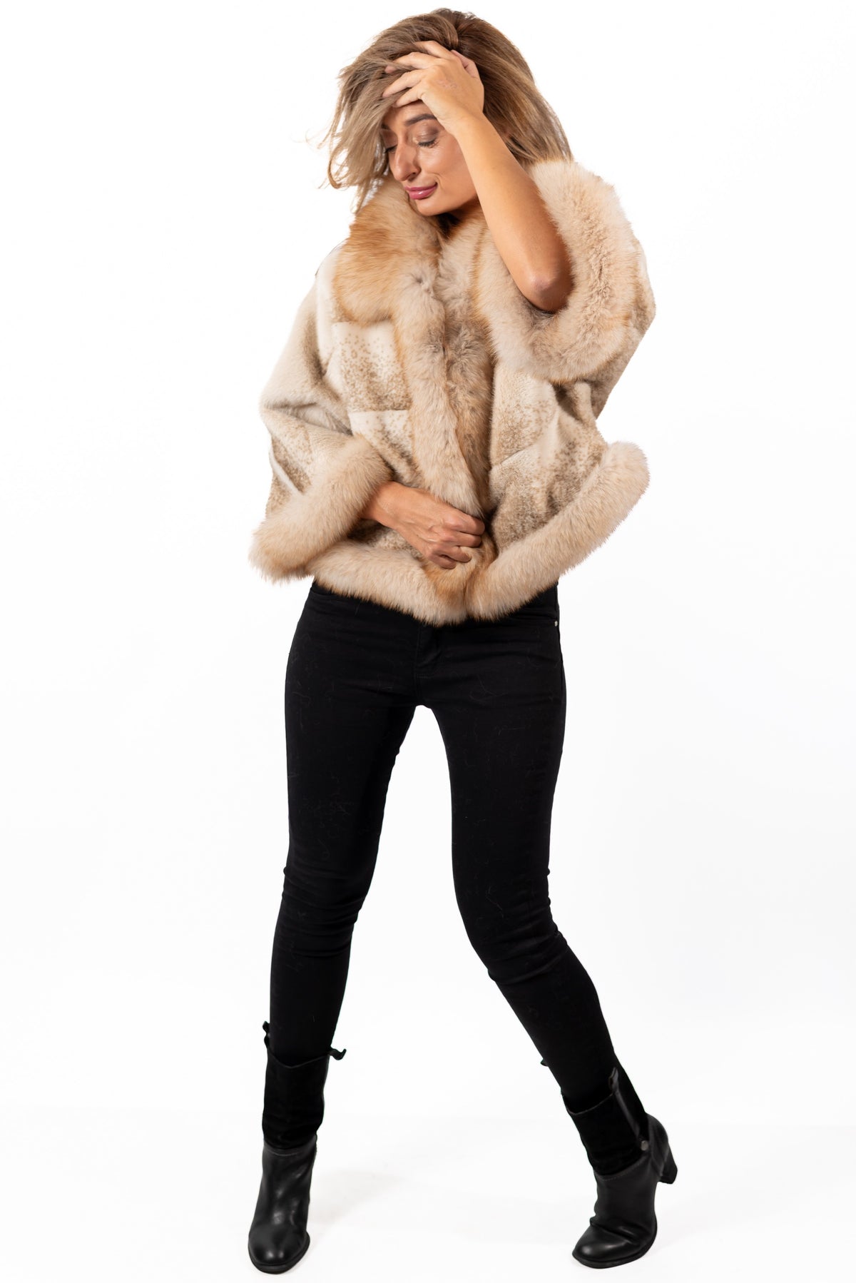 Women's exclusive alpaca coat Bonnie Melange