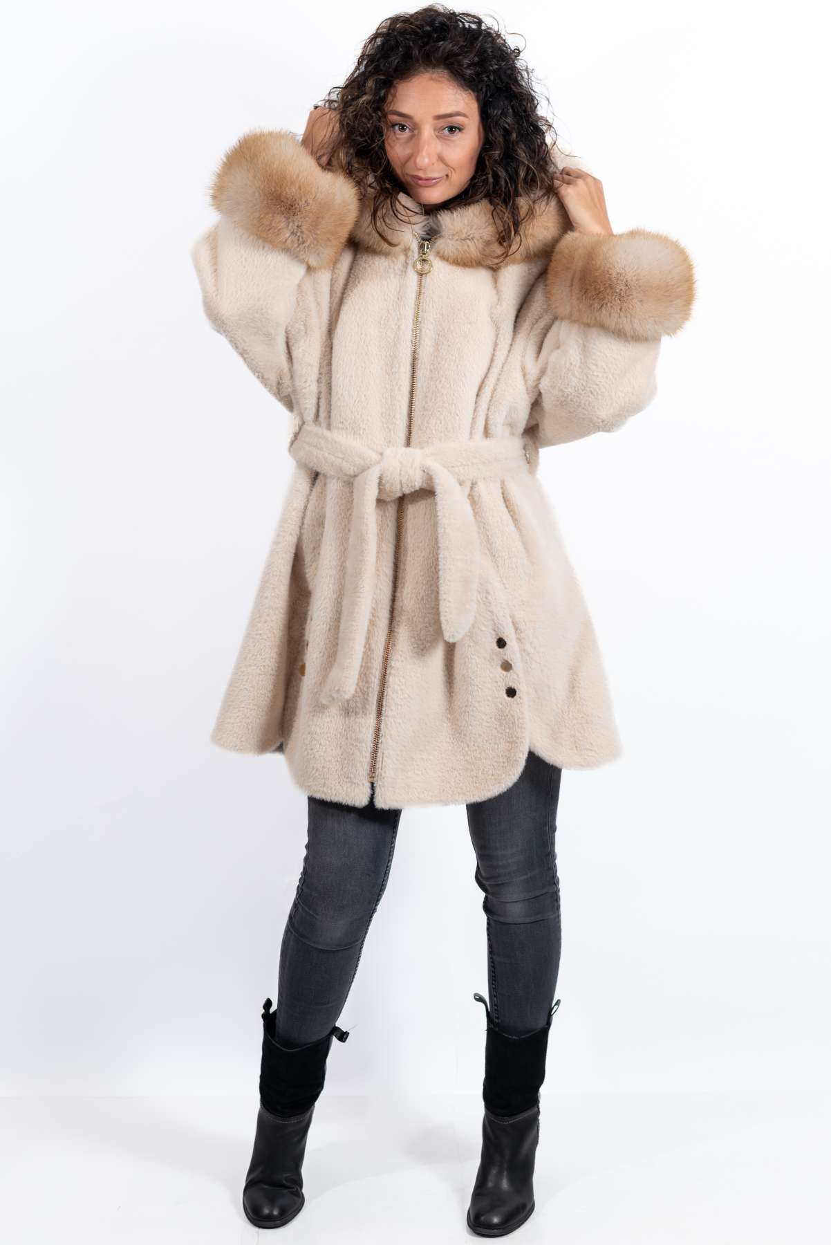 Women's exclusive alpaca coat Valentina