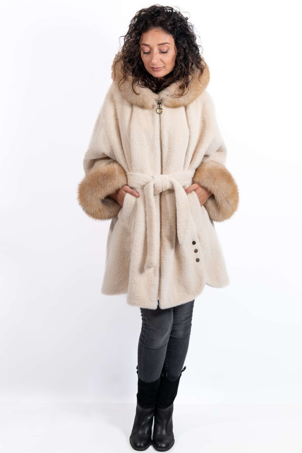 Women's exclusive alpaca coat Valentina