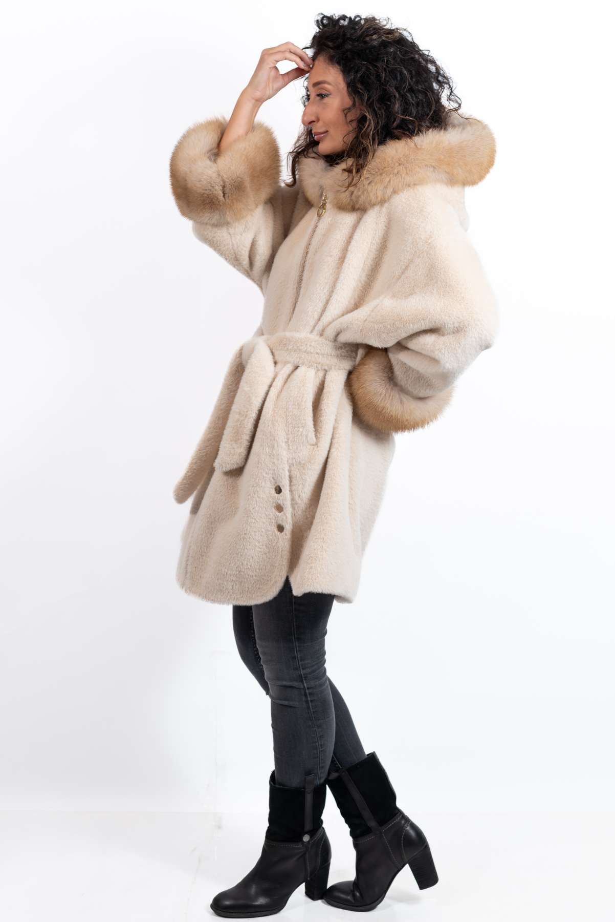 Women's exclusive alpaca coat Valentina