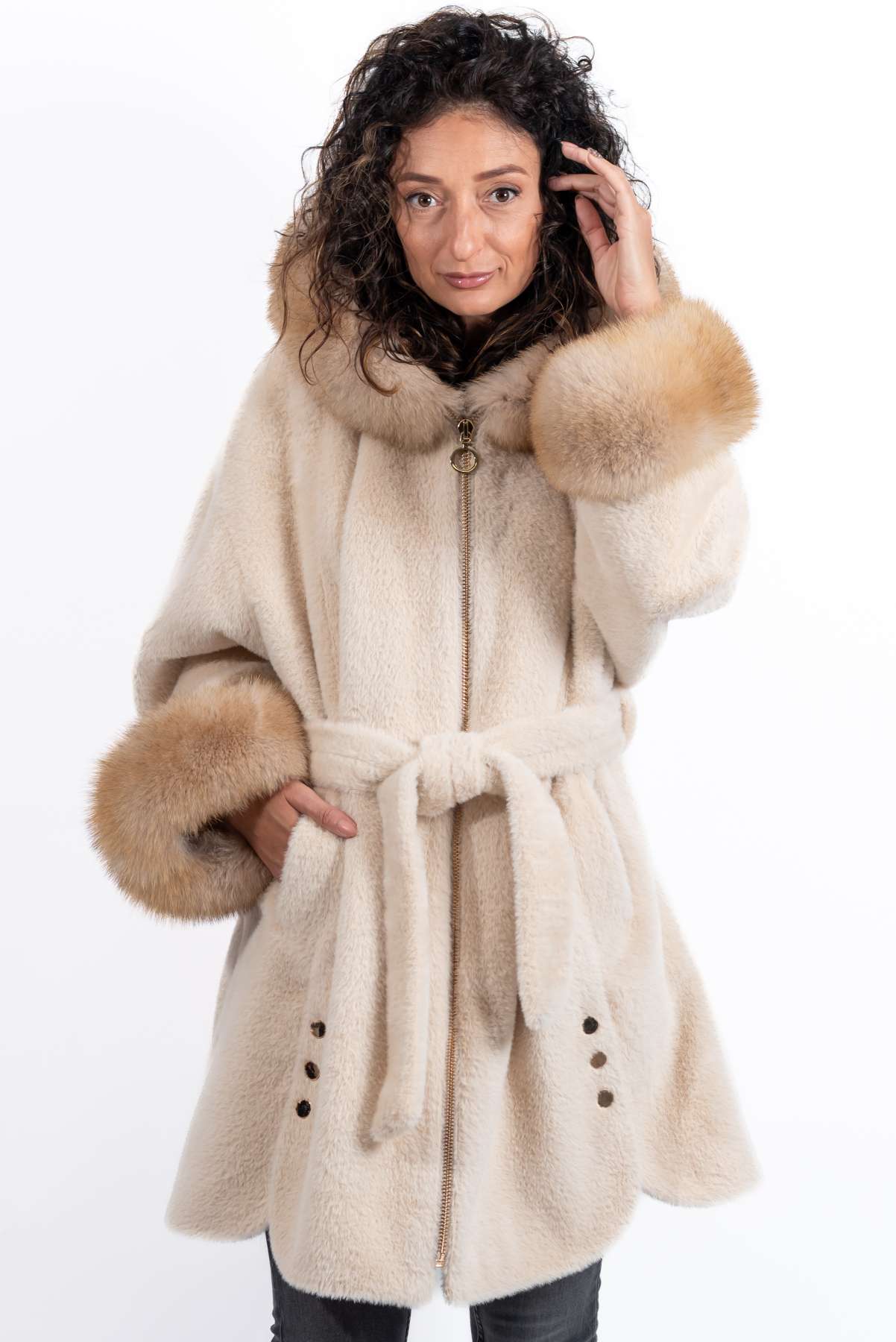 Women's exclusive alpaca coat Valentina