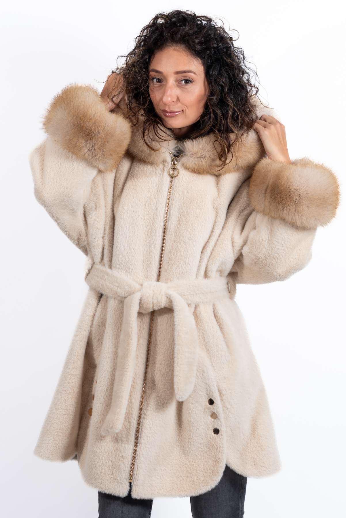 Women's exclusive alpaca coat Valentina