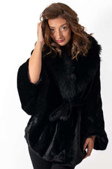 Women's exclusive Alpaca coat Charlotte Black