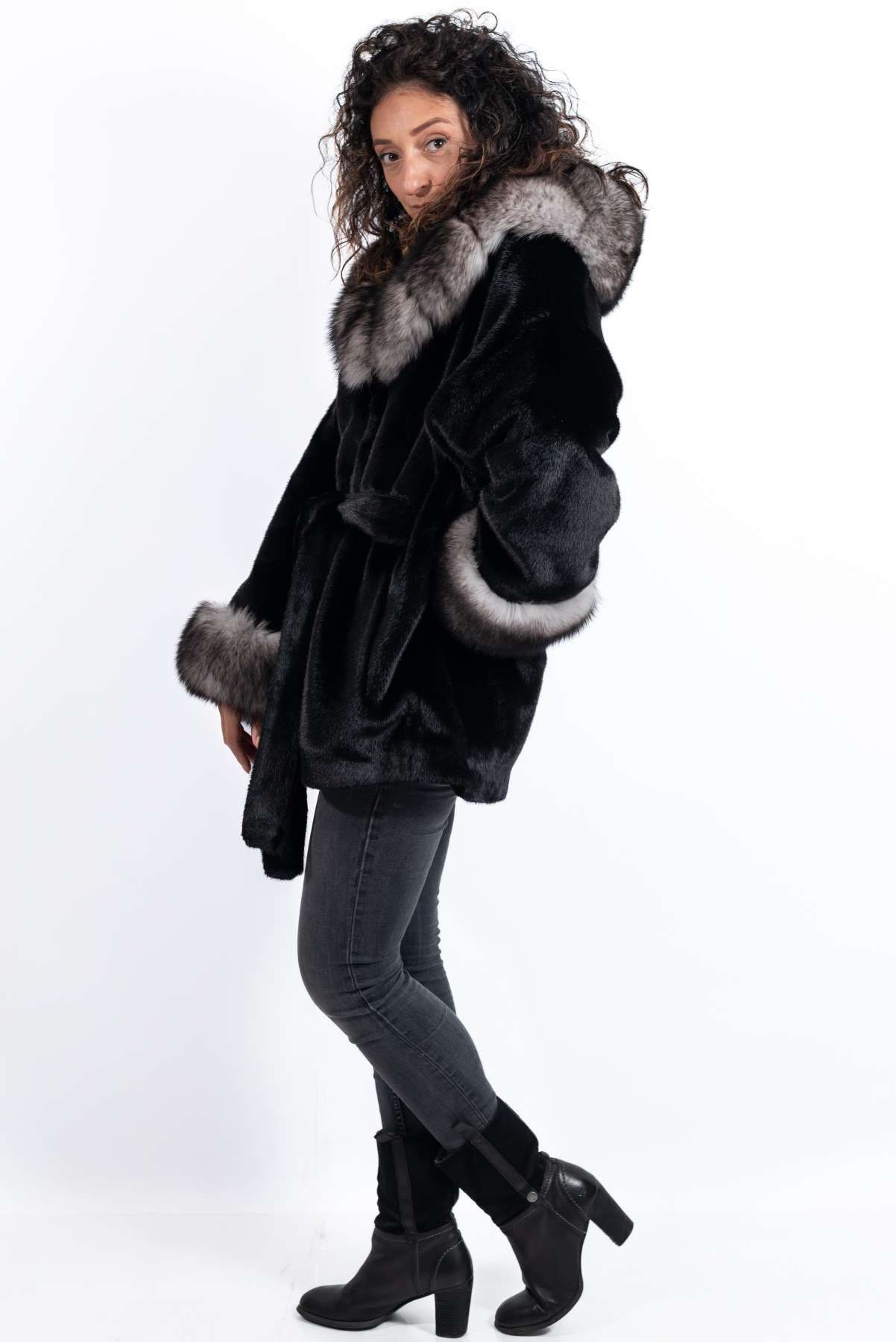 Women's exclusive alpaca coat Jasmine Black