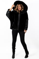 Women's exclusive alpaca coat Valeria Black