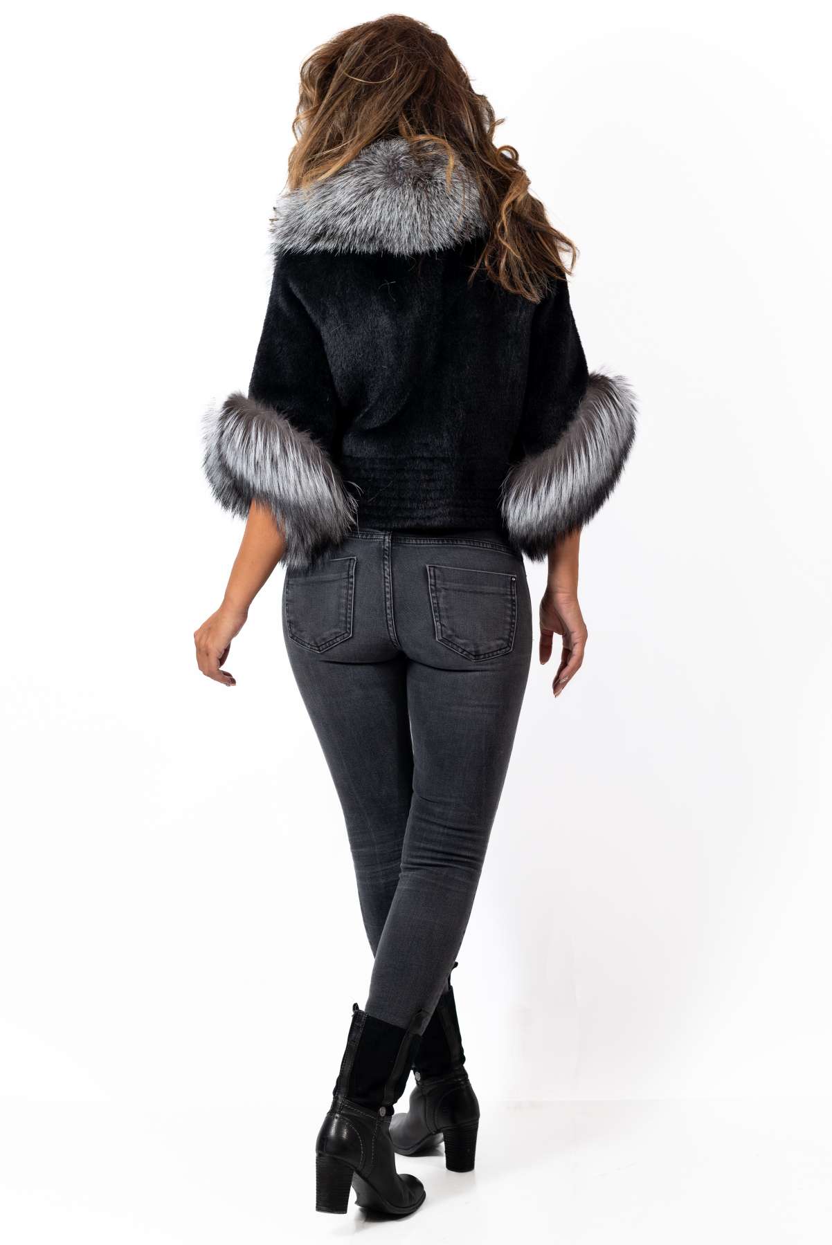 Women's exclusive alpaca coat Ablena Black
