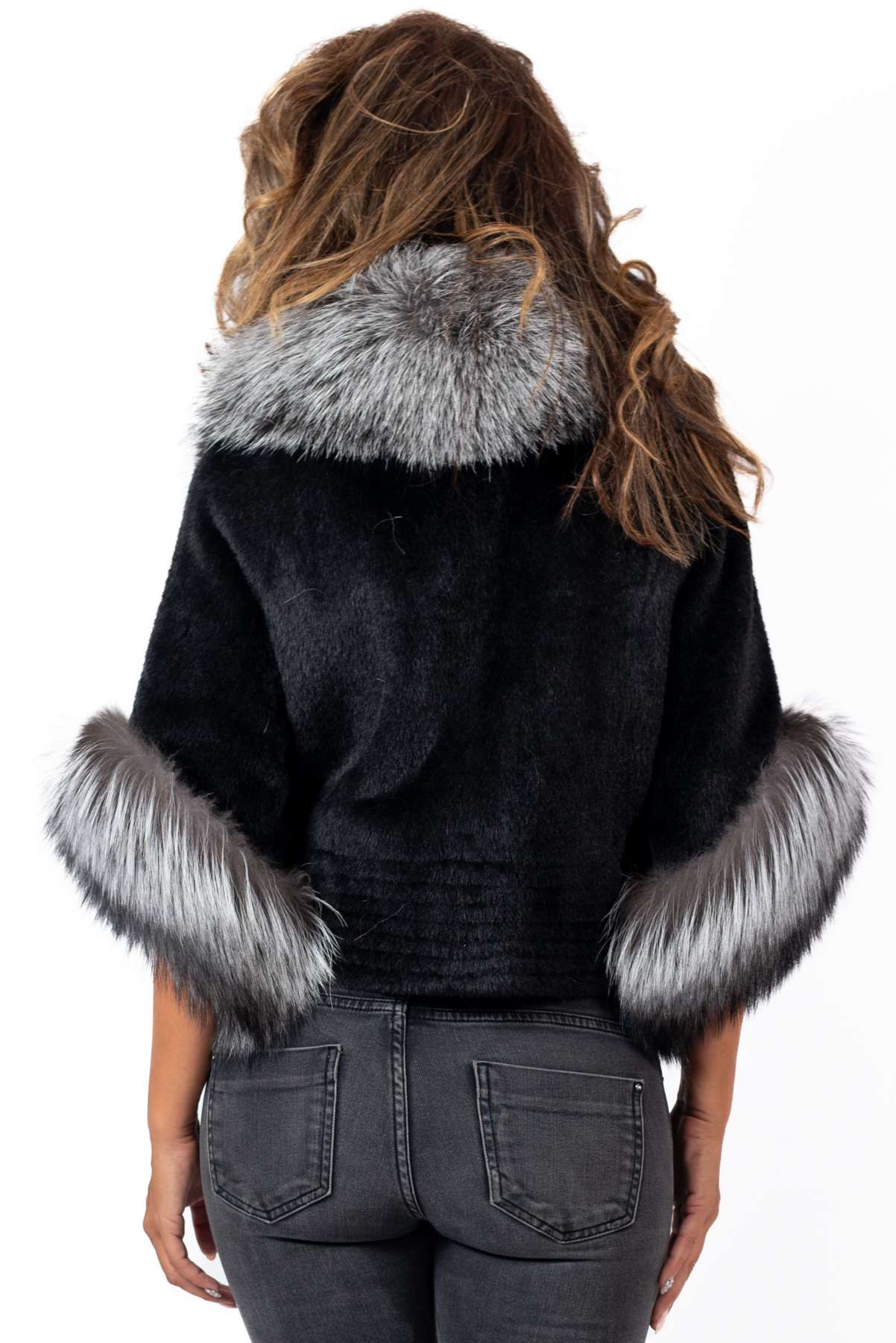 Women's exclusive alpaca coat Ablena Black