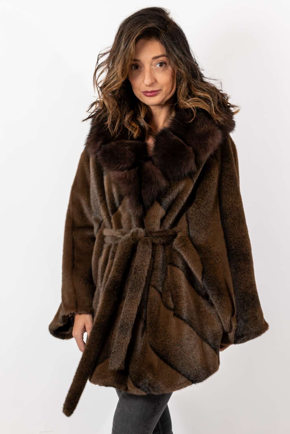 Women's exclusive Alpaca coat Charlotte Brown