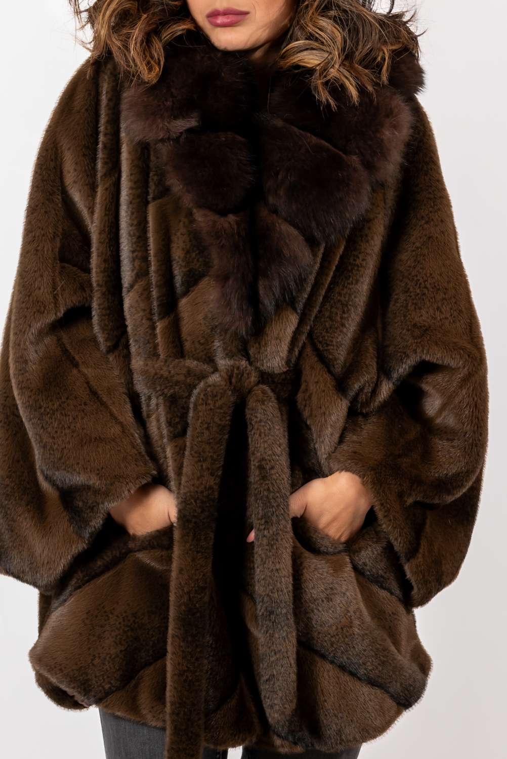 Women's exclusive Alpaca coat Charlotte Brown