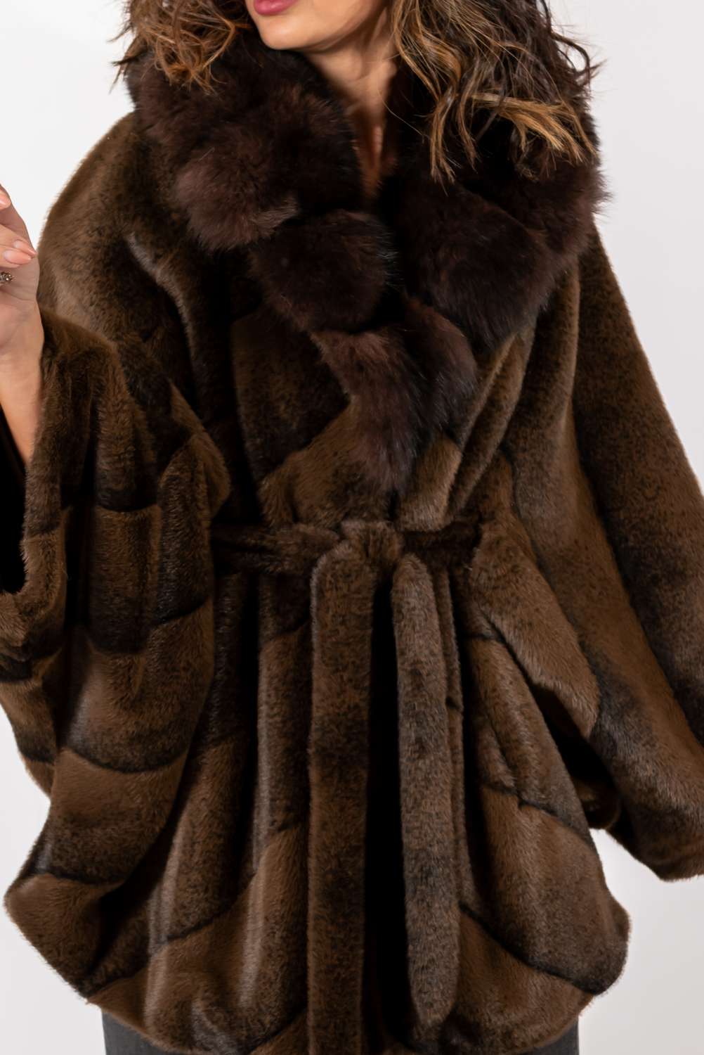 Women's exclusive Alpaca coat Charlotte Brown