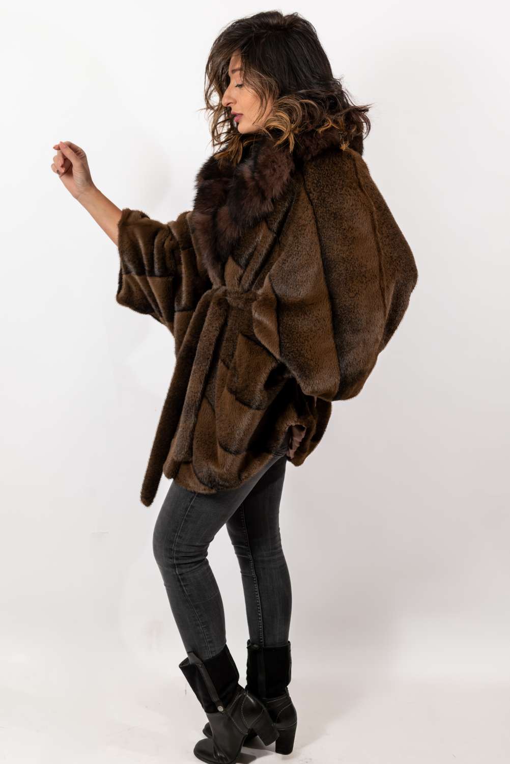 Women's exclusive Alpaca coat Charlotte Brown