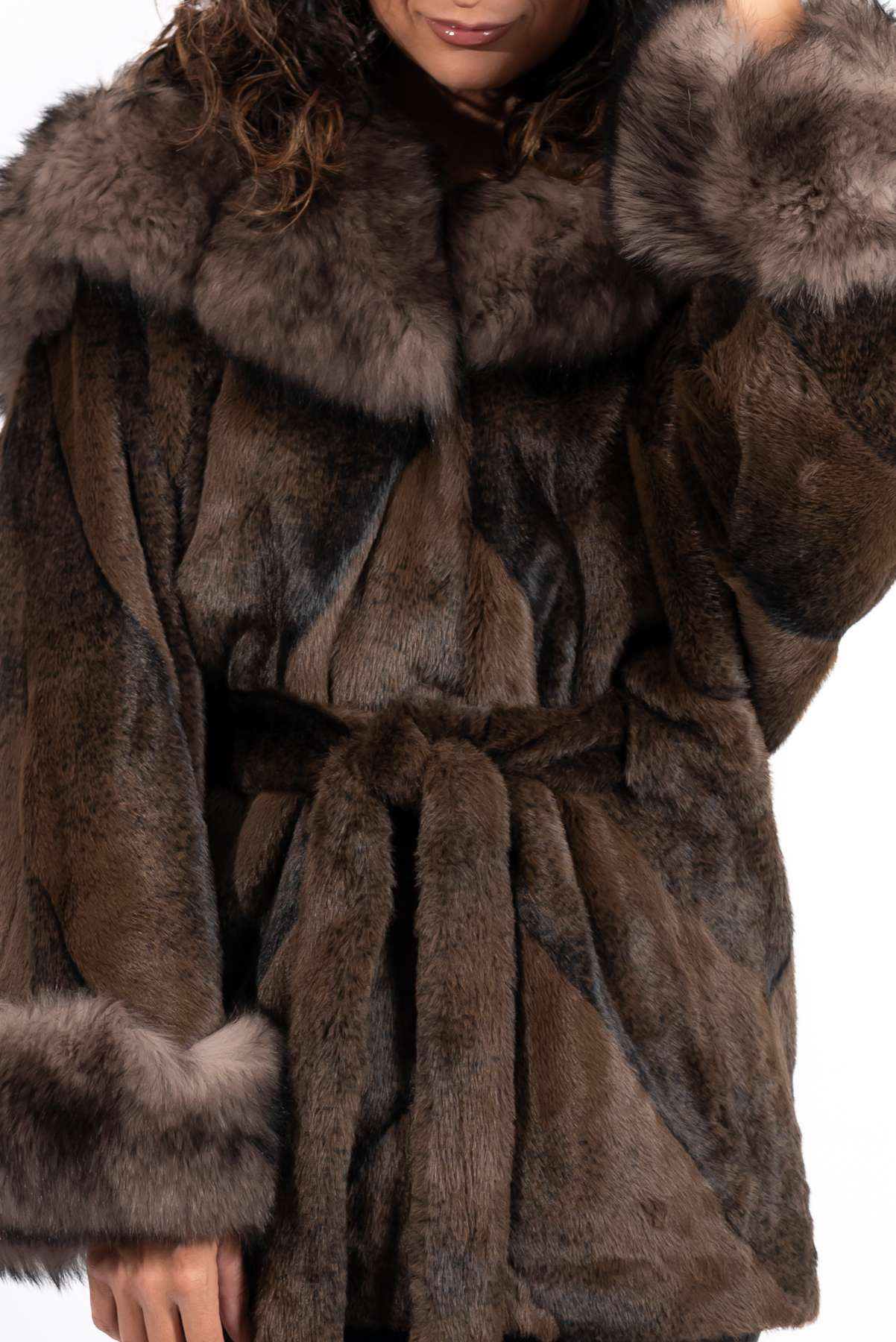 Women's exclusive alpaca coat Jasmine Brown
