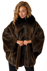 Women's exclusive Alpaca coat Charlotte with zipper