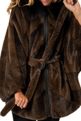 Women's exclusive Alpaca coat Charlotte with zipper