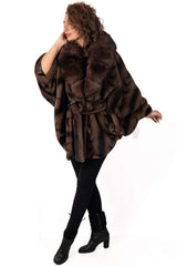 Women's exclusive Alpaca coat Charlotte Brown Melange