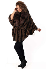 Women's exclusive Alpaca coat Charlotte Brown Melange