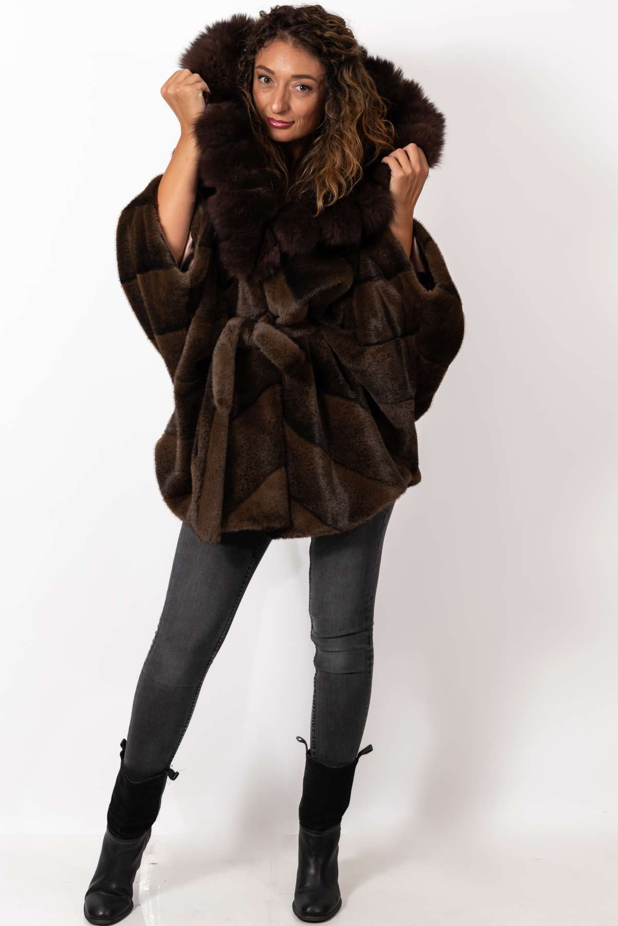Women's exclusive Alpaca Charlotte coat with hood