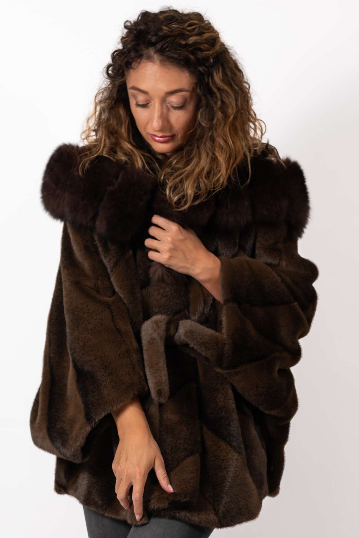 Women's exclusive Alpaca Charlotte coat with hood