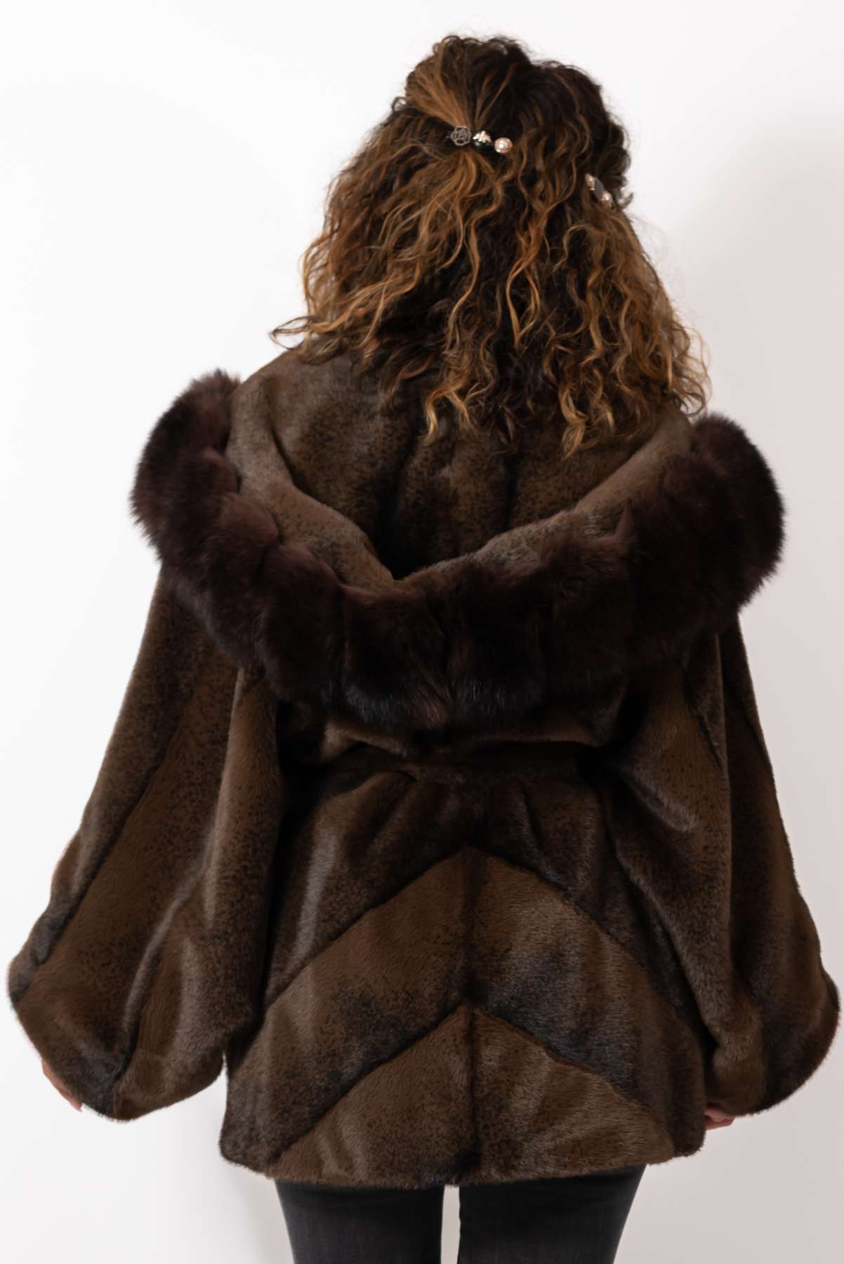 Women's exclusive Alpaca Charlotte coat with hood