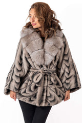 Women's exclusive Alpaca coat Charlotte Gray Melange