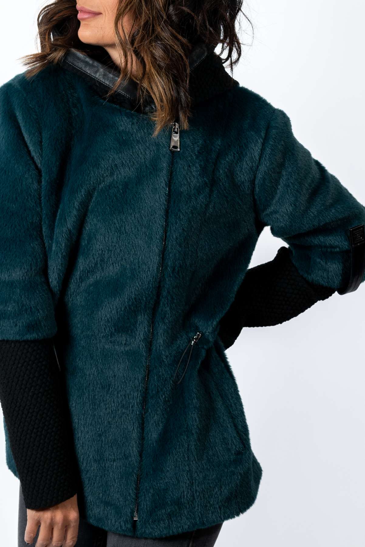 Women's exclusive alpaca coat  Diana Petrol