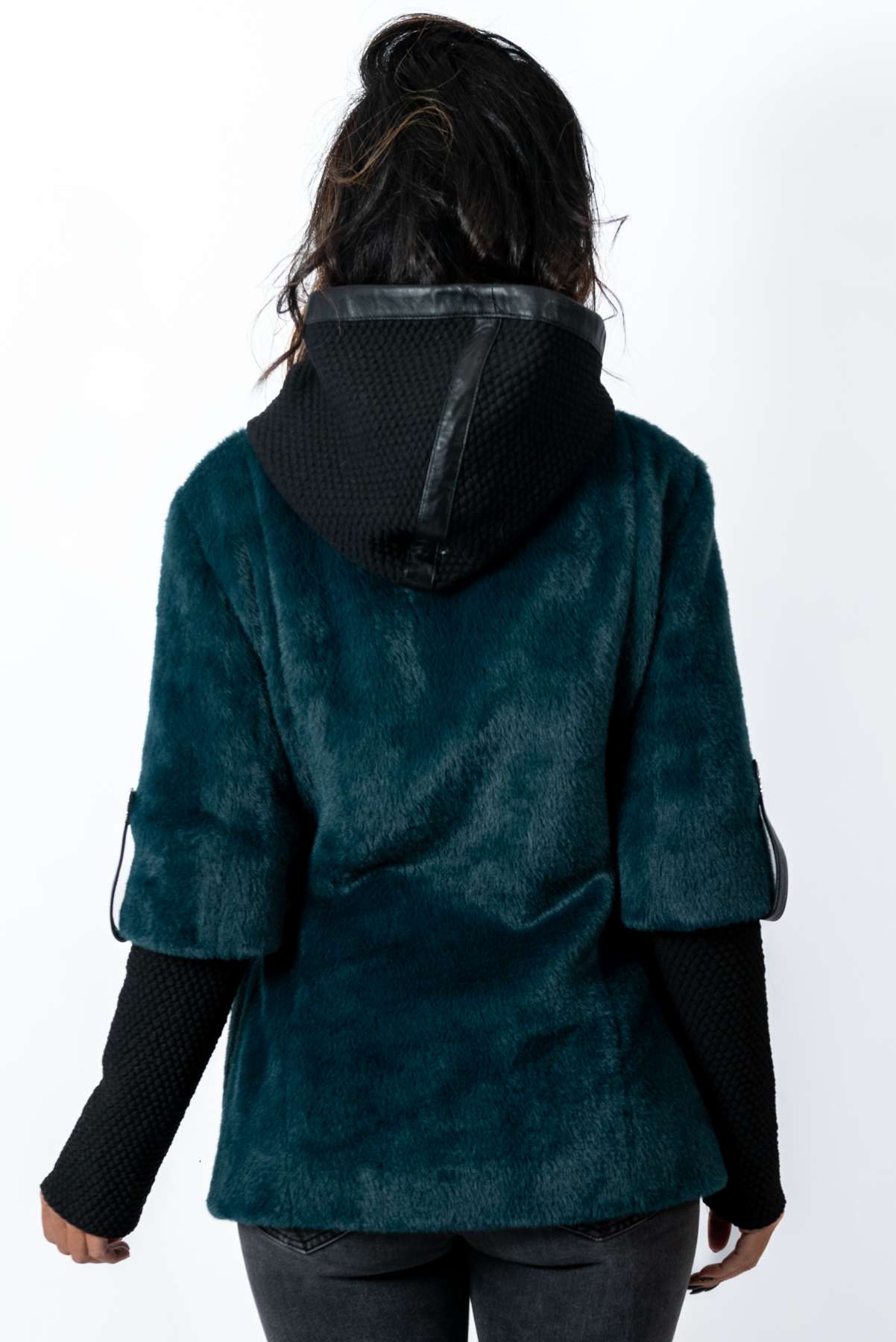 Women's exclusive alpaca coat  Diana Petrol