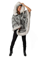Women's exclusive Alpaca and Fox coat Poncho