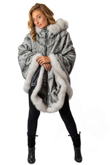 Women's exclusive Alpaca and Fox coat Poncho