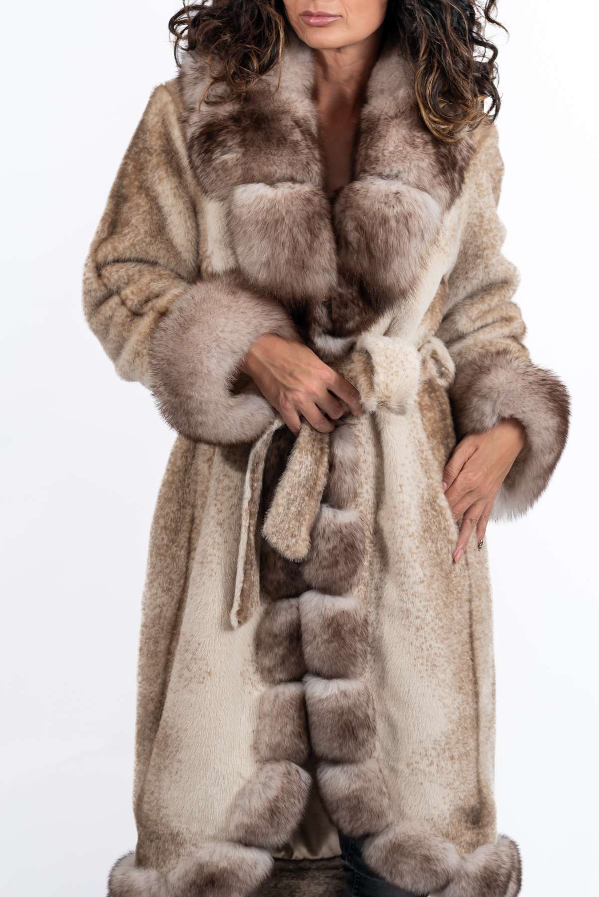 Women's exclusive Alpaca coat Militsa Melange