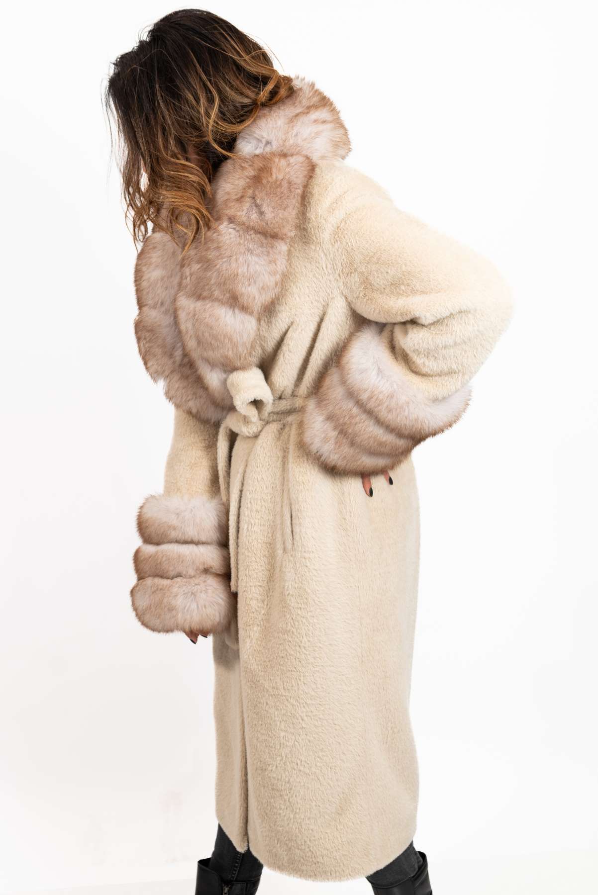 Women's exclusive alpaca coat Amelia Beige