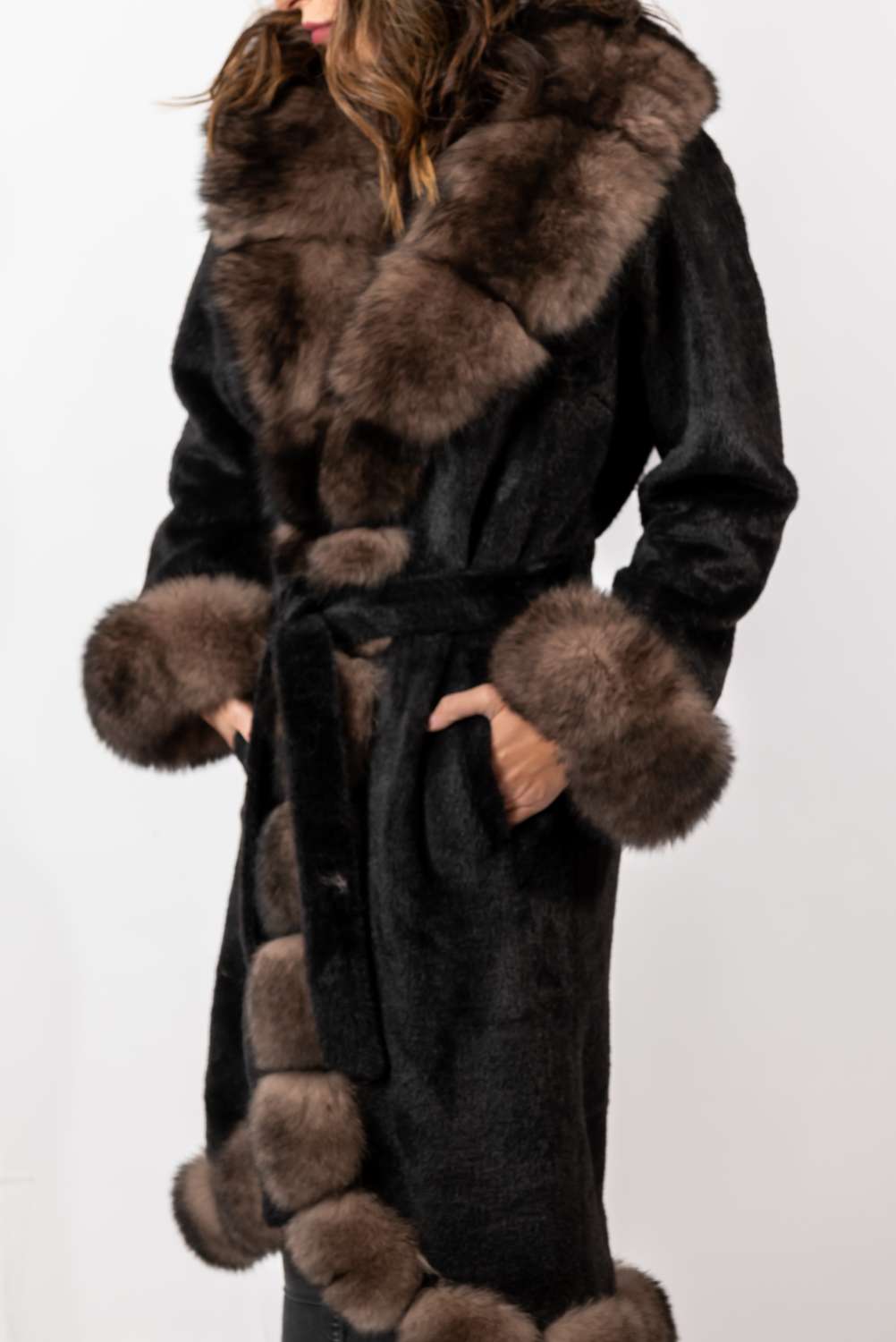Women's exclusive Alpaca coat Militsa Black