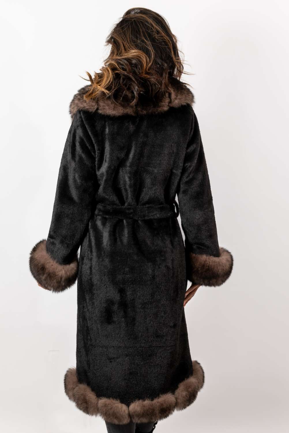 Women's exclusive Alpaca coat Militsa Black