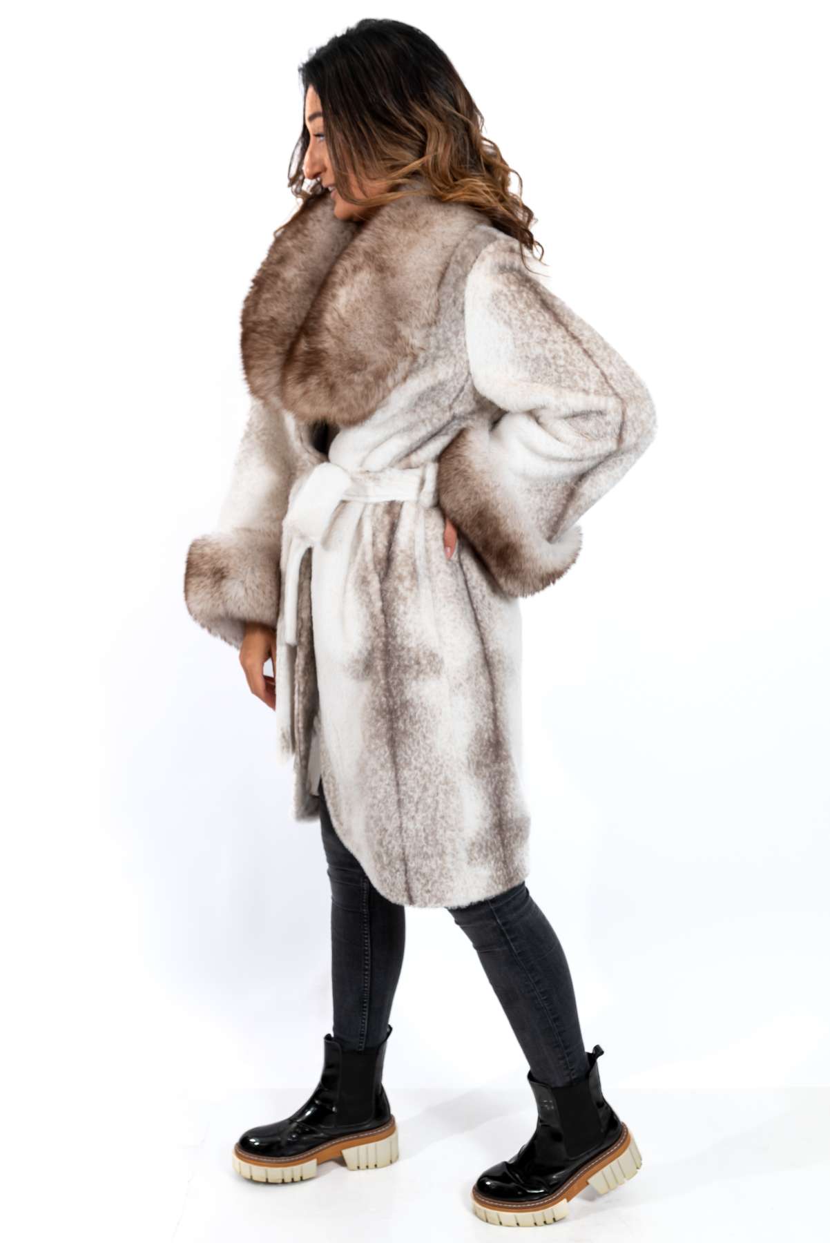 Women's exclusive alpaca coat Ava Melange