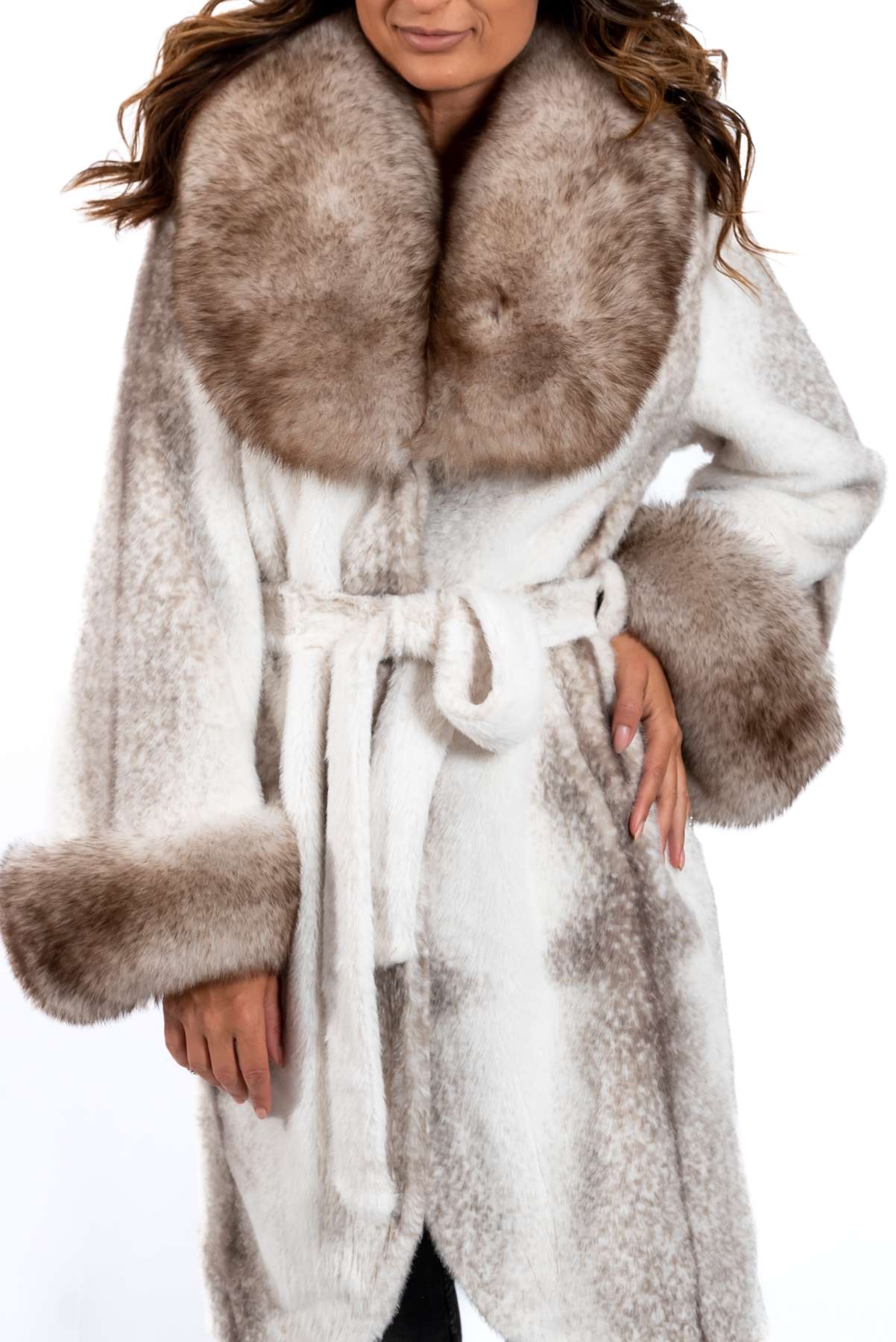 Women's exclusive alpaca coat Ava Melange