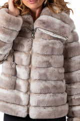 Women's chinchilla coat Galena Beige