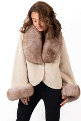 Women's exclusive alpaca coat Ava Short Beige